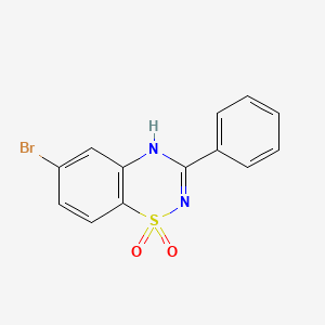 molecular formula C13H9BrN2O2S B1521994 6-溴-3-苯基-4H-1$L^{6},2,4-苯并噻二嗪-1,1-二酮 CAS No. 1193389-22-8