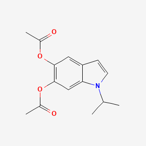 molecular formula C15H17NO4 B15219950 1-Isopropyl-1H-indole-5,6-diyl diacetate 