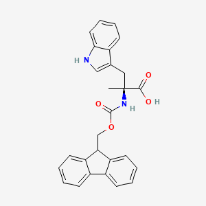 molecular formula C27H24N2O4 B15219954 (S)-2-((((9H-Fluoren-9-yl)methoxy)carbonyl)amino)-3-(1H-indol-3-yl)-2-methylpropanoic acid 