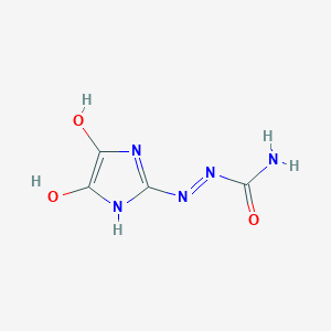 molecular formula C4H5N5O3 B15219978 (E)-(4,5-dihydroxy-1H-imidazol-2-yl)iminourea 