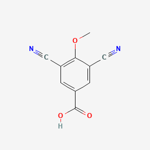 molecular formula C10H6N2O3 B15219992 3,5-Dicyano-4-methoxybenzoic acid 