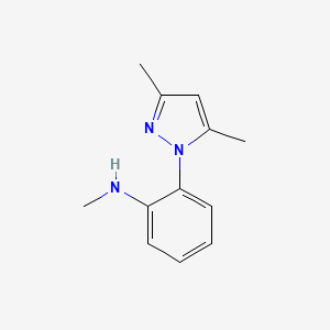 molecular formula C12H15N3 B15219996 2-(3,5-dimethyl-1H-pyrazol-1-yl)-N-methylaniline 