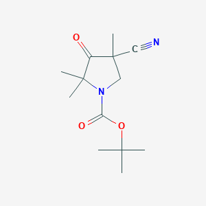 molecular formula C13H20N2O3 B15220019 tert-Butyl 4-cyano-2,2,4-trimethyl-3-oxopyrrolidine-1-carboxylate 