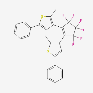 molecular formula C27H18F6S2 B15220037 1,2-Bis(2-methyl-5-phenyl-3-thienyl)perfluorocyclopentene CAS No. 182003-69-6