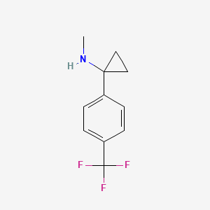 molecular formula C11H12F3N B15220060 N-Methyl-1-(4-(trifluoromethyl)phenyl)cyclopropanamine 