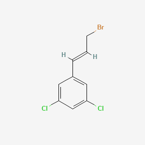 molecular formula C9H7BrCl2 B15220090 (E)-1-(3-Bromoprop-1-en-1-yl)-3,5-dichlorobenzene CAS No. 259818-55-8