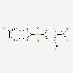 5-(6-Chloro-1H-benzimidazole-2-sulfonyl)-2-nitroaniline