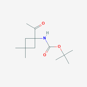 molecular formula C13H23NO3 B15220108 tert-Butyl (1-acetyl-3,3-dimethylcyclobutyl)carbamate 