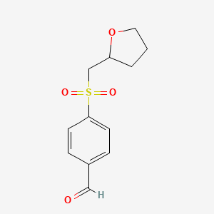 4-(((Tetrahydrofuran-2-yl)methyl)sulfonyl)benzaldehyde