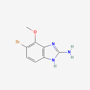 molecular formula C8H8BrN3O B15220120 6-bromo-7-methoxy-1H-benzimidazol-2-amine 