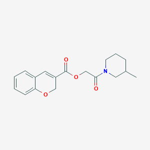 molecular formula C18H21NO4 B15220126 2-(3-Methylpiperidin-1-yl)-2-oxoethyl 2H-chromene-3-carboxylate 