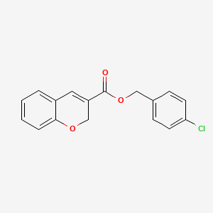 molecular formula C17H13ClO3 B15220134 4-Chlorobenzyl 2H-chromene-3-carboxylate 