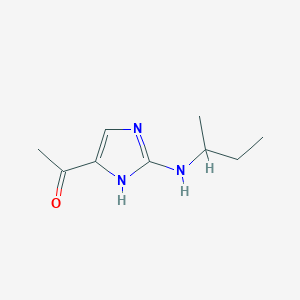 molecular formula C9H15N3O B15220136 1-{2-[(Butan-2-yl)amino]-1H-imidazol-5-yl}ethan-1-one CAS No. 88723-22-2