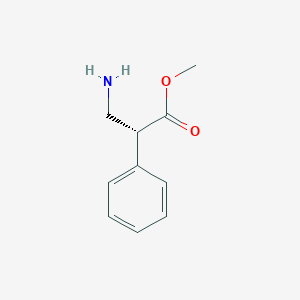 molecular formula C10H13NO2 B15220153 Methyl (R)-3-amino-2-phenylpropanoate 