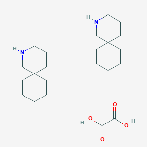 molecular formula C22H40N2O4 B15220214 2-Azaspiro[5.5]undecane hemioxalate 