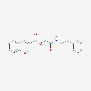 molecular formula C20H19NO4 B15220243 2-Oxo-2-(phenethylamino)ethyl 2H-chromene-3-carboxylate 