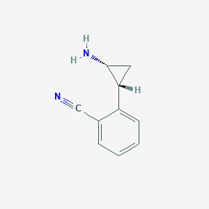 molecular formula C10H10N2 B15220257 2-((1R,2R)-2-Aminocyclopropyl)benzonitrile 