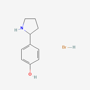 molecular formula C10H14BrNO B1522026 4-(吡咯烷-2-基)苯酚氢溴酸盐 CAS No. 1197466-46-8
