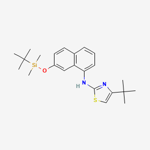 molecular formula C23H32N2OSSi B1522030 4-Tert-butyl-N-(7-(tert-butyldimethylsilyloxy)naphthalen-1-YL)thiazol-2-amine CAS No. 1092460-49-5