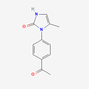 molecular formula C12H12N2O2 B1522033 1-(4-乙酰苯基)-5-甲基-2,3-二氢-1H-咪唑-2-酮 CAS No. 14059-26-8