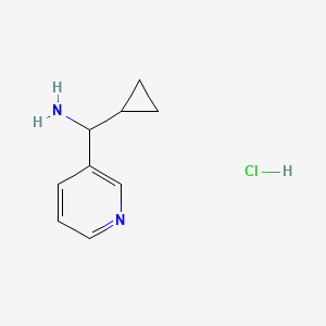 molecular formula C9H13ClN2 B15220335 Cyclopropyl(pyridin-3-yl)methanamine hydrochloride 