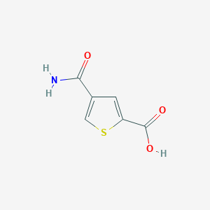 molecular formula C6H5NO3S B1522034 4-Carbamoylthiophene-2-carboxylic acid CAS No. 1197877-55-6