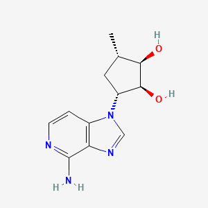 molecular formula C12H16N4O2 B15220347 (1r,2s,3r,5s)-3-(4-Amino-1h-imidazo[4,5-c]pyridin-1-yl)-5-methylcyclopentane-1,2-diol CAS No. 106175-19-3