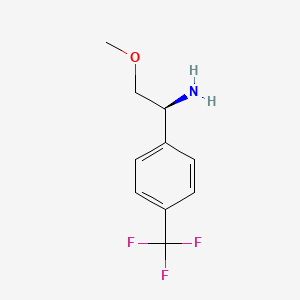 molecular formula C10H12F3NO B15220352 (S)-2-Methoxy-1-(4-(trifluoromethyl)phenyl)ethan-1-amine 