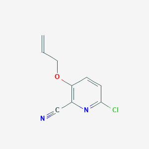 molecular formula C9H7ClN2O B1522037 6-氯-3-(丙-2-烯-1-氧基)吡啶-2-甲腈 CAS No. 1210502-45-6