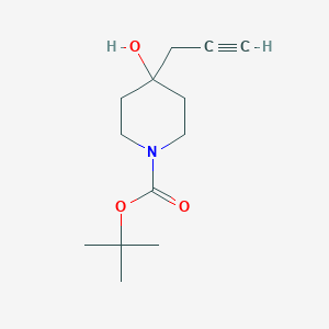 molecular formula C13H21NO3 B15220386 Tert-butyl 4-hydroxy-4-(prop-2-yn-1-yl)piperidine-1-carboxylate CAS No. 301184-50-9