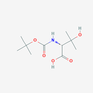 molecular formula C10H19NO5 B152204 (R)-2-((叔丁氧羰基)氨基)-3-羟基-3-甲基丁酸 CAS No. 288159-40-0