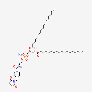 molecular formula C53H94N2NaO11P B15220404 Sodium (R)-2,3-bis(stearoyloxy)propyl (2-(4-((2,5-dioxo-2,5-dihydro-1H-pyrrol-1-yl)methyl)cyclohexanecarboxamido)ethyl) phosphate 