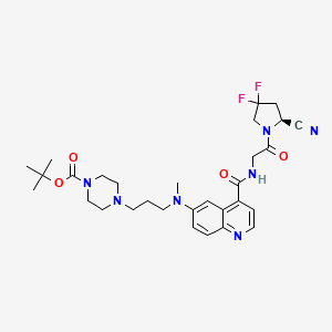 (S)-tert-Butyl 4-(3-((4-((2-(2-cyano-4,4-difluoropyrrolidin-1-yl)-2-oxoethyl)carbamoyl)quinolin-6-yl)(methyl)amino)propyl)piperazine-1-carboxylate