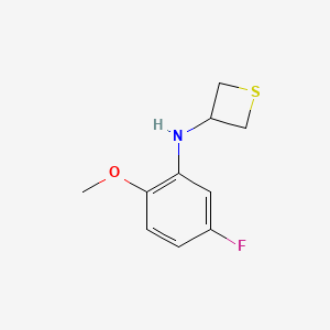 molecular formula C10H12FNOS B15220448 N-(5-Fluoro-2-methoxyphenyl)thietan-3-amine 