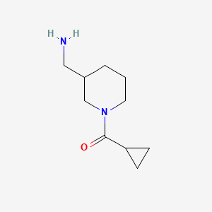 molecular formula C10H18N2O B1522049 (3-(氨甲基)哌啶-1-基)(环丙基)甲酮 CAS No. 915924-36-6