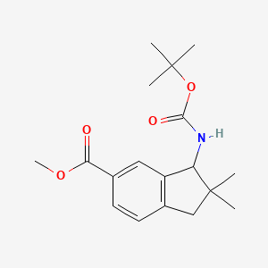 Methyl 3-((tert-butoxycarbonyl)amino)-2,2-dimethyl-2,3-dihydro-1H-indene-5-carboxylate