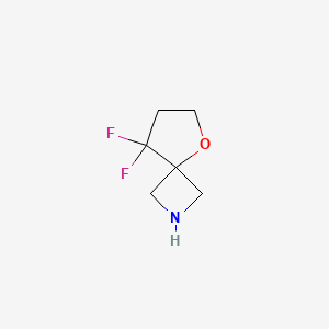 molecular formula C6H9F2NO B15220527 8,8-Difluoro-5-oxa-2-azaspiro[3.4]octane 