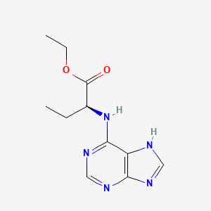 molecular formula C11H15N5O2 B15220531 ethyl (S)-2-((9H-purin-6-yl)amino)butanoate 