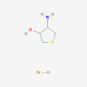 molecular formula C4H10BrNOS B1522054 4-Amino-3-hydroxytetrahydrothiophene hydrobromide CAS No. 1179369-32-4