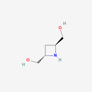 molecular formula C5H11NO2 B15220558 Rel-((2S,4S)-azetidine-2,4-diyl)dimethanol 