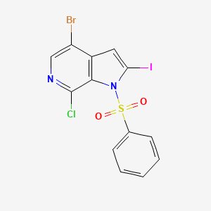 4-Bromo-7-chloro-2-iodo-1-(phenylsulfonyl)-1H-pyrrolo[2,3-c]pyridine