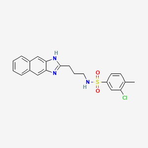 3-Chloro-4-methyl-N-[3-(1H-naphtho[2,3-d]imidazol-2-yl)propyl]benzene-1-sulfonamide