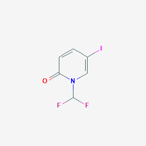 molecular formula C6H4F2INO B15220583 1-(Difluoromethyl)-5-iodopyridin-2(1H)-one 