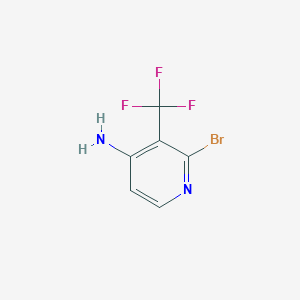 molecular formula C6H4BrF3N2 B15220642 2-Bromo-3-(trifluoromethyl)pyridin-4-amine 