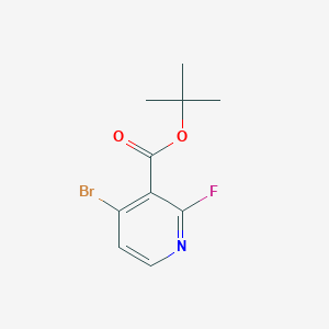 molecular formula C10H11BrFNO2 B15220653 tert-Butyl 4-bromo-2-fluoronicotinate 