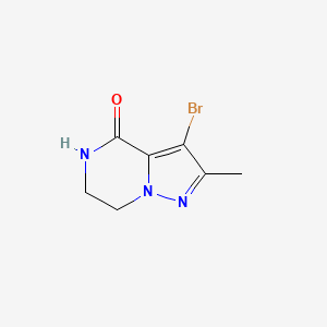 molecular formula C7H8BrN3O B15220702 3-Bromo-2-methyl-6,7-dihydropyrazolo[1,5-a]pyrazin-4(5H)-one 