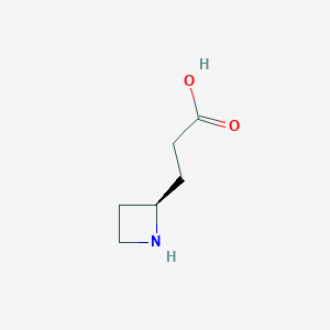 molecular formula C6H11NO2 B15220706 (R)-3-(Azetidin-2-yl)propanoic acid 