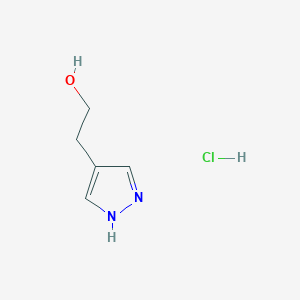 molecular formula C5H9ClN2O B1522071 2-(1H-pyrazol-4-yl)ethan-1-ol hydrochloride CAS No. 1185150-10-0