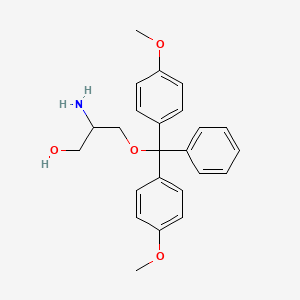 molecular formula C24H27NO4 B15220727 1-O-(4,4'-Dimethoxytrityl)-2-aminopropan-3-ol 