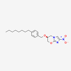 (S)-2-Nitro-6-(4-octyl-benzyloxy)-6,7-dihydro-5H-imidazo(2,1-b)(1,3)oxazine